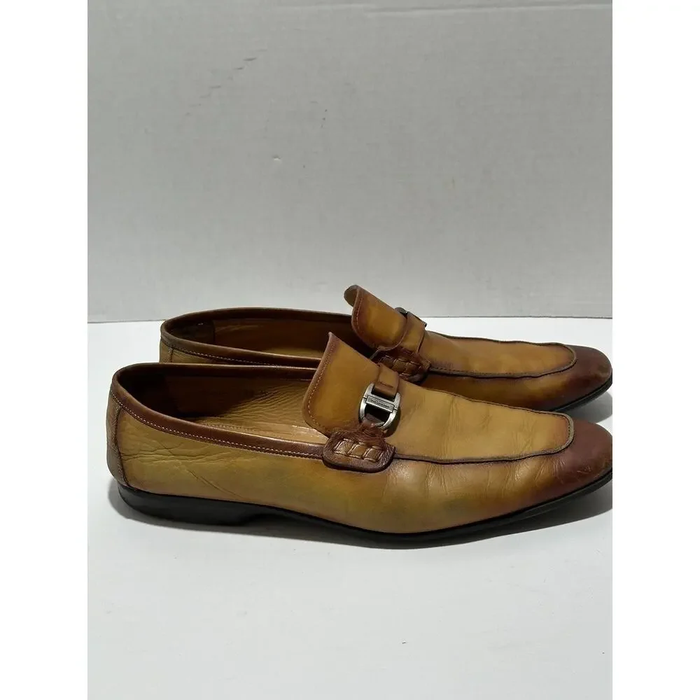 Magnanni Rambla Leather Buckle-Strap Loafers Brown Tan Sz 10.5‎ 23001 Nordstrom